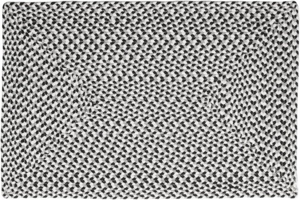 Tricolor Woven Cotton Rug - Buffalo Check Black, White, Gray 2' X 3' Rectangle