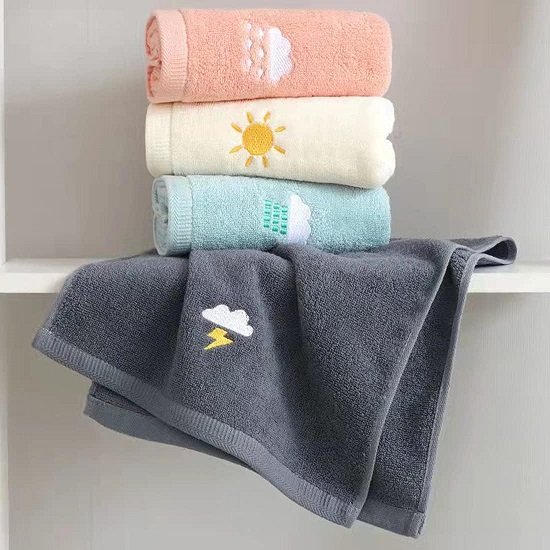 Bathroom Hand Towels Set of 4, 100% Cotton Towels Highly Absorbent Hand Towels Measures 14" x 29"