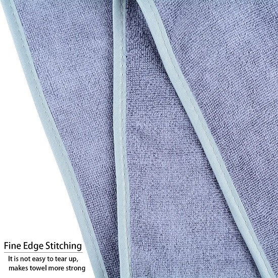 Microfiber Bath Towels 2-Pack (30 x 60 inches) Super Absorbent Quick-Drying Soft Towels (Gray 2-Pack)