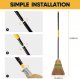 Heavy Duty Corn Broom Commercial Indoor and Outdoor Broom 59.8 inches tall